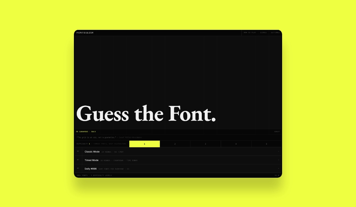 FontGuessr hero